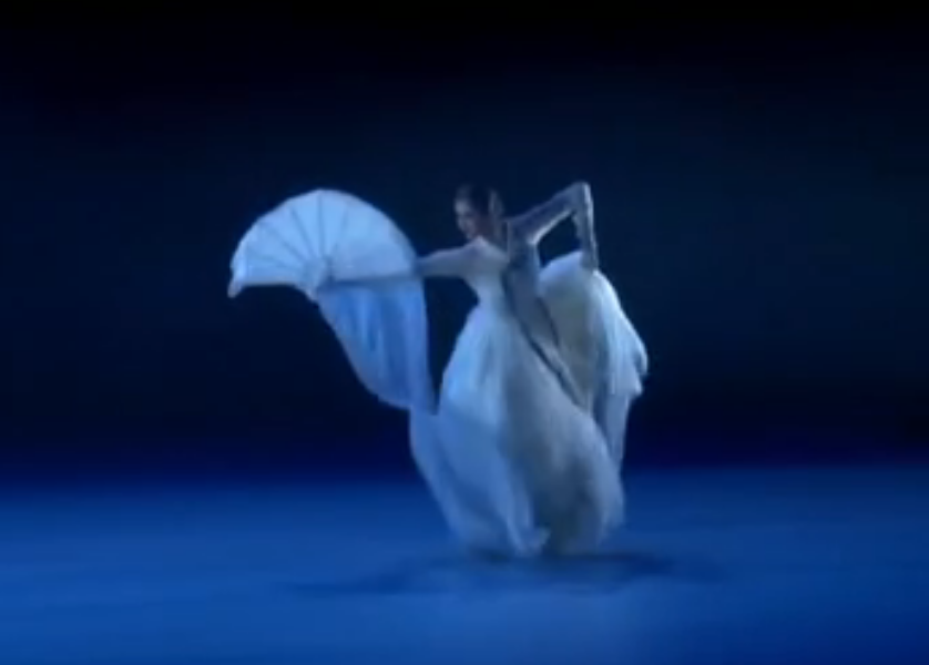 Real Silk Dance Fan Original Cloud Trail Wind Out of the Cloud Dancing Fan White long fan North Korean dance Classical Dance Props