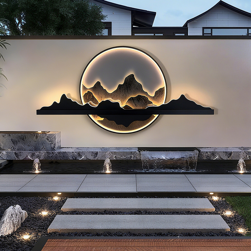 Outdoor Solar Lights for Home Courtyard, Waterproof, IP65 Background Wall Shadow Wall Landscape Outdoor Mural Lights Decoration