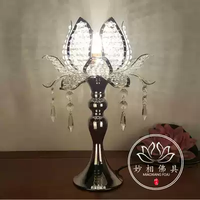 Buddha's front lights, bright lights, long lights, Buddha Hall, Guanyin lights, Crystal Lotus lights, silver ornaments, lotus lights