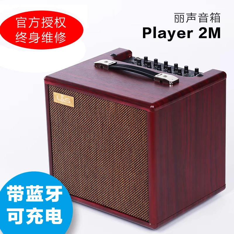 Lisheng LSMplayer2m Bluetooth Có thể sạc lại pin ngoài trời Âm thanh Âm thanh gốc Loa điện Guitar 69W - Loa loa