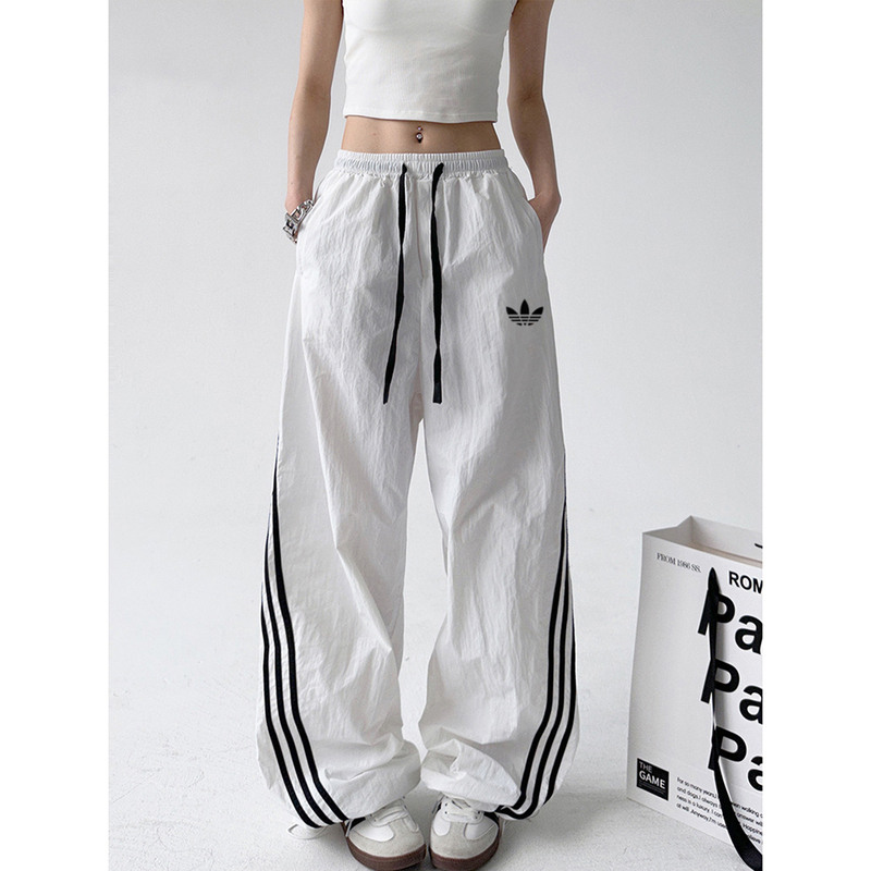 Brand Discount | Jennie's Same Style Three-Stripe Pants for Women, Loose Color-Blocking Versatile Long Pants, Wide-Leg Sweatpants for Men