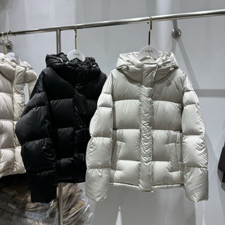 25 New Winter Hooded down Jacket for Women, Short Style, 90% White Duck Down, Thickened Puffer Jacket, Warm Outdoor Casual Wear