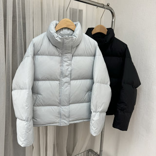 2025 New High-End Women's Short down Jacket with Stand Collar, Loose Fit, Thickened with 90% White Duck Down, Puffer Jacket for Petite Figures