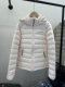 2025 Winter New Style Ribbed down Jacket for Women, Short Korean Version, Fashionable Loose Fit, Hooded, Thickened with 90% White Duck down Coat