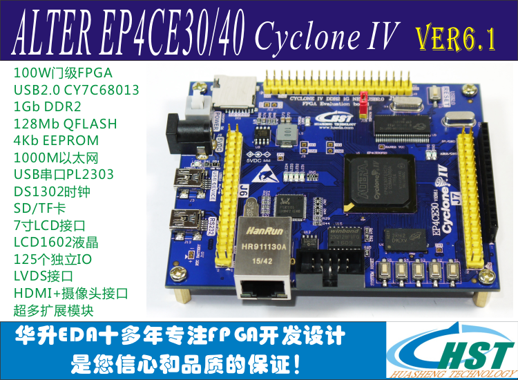ALTERA EP4CE30 EP4CE40 FPGA開發板 千兆網路 USB2.0 DDR2 HDMI