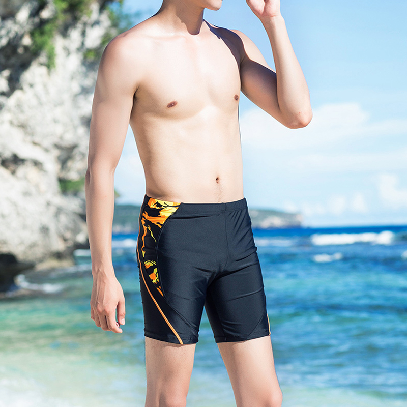 Five-minute swim pants flat men conservative middle waist large size repair comfort sea holiday sports beach professional swim pants