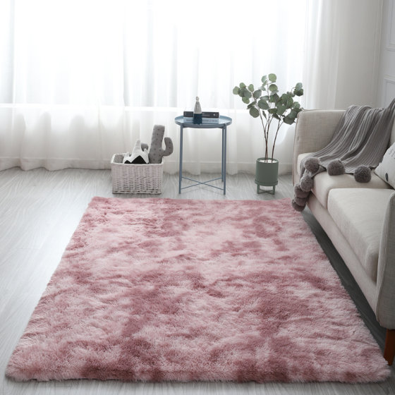 Nordic solid color rectangular living room coffee table carpet plush bedroom bedside carpet bedside rug tatami customization