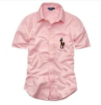 2021 summer European and American men casual simple short sleeve shirt cotton work Fashion shirt solid color half sleeve shirt