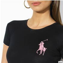 2021 summer American classic womens round neck sports T-shirt PINK PONY front and back pattern Tide womens short sleeve body shirt