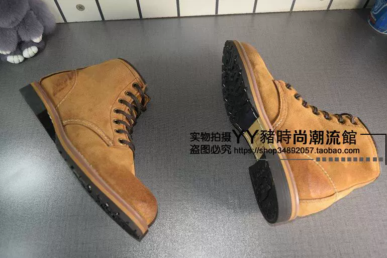 100 năm của người Anh cổ điển sáp 9013 da nam ủng da cao để giúp giày nam đi bộ