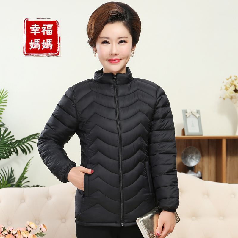 già quần áo phụ nữ trung niên của mùa đông bông quần áo cotton để tăng những bộ quần áo mẹ dày ông già xuống bông len ấm áp mật bên trong áo khoác ngắn