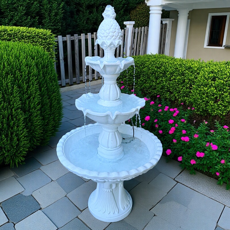 European-Style Flowing Water Fountain Outdoor Courtyard Garden Fish Pond Fountain Landscape Decoration Wedding Ornaments Wishing Pond