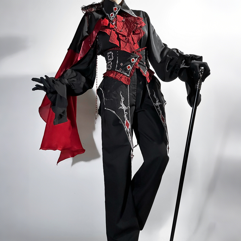 Unknown Stars Unchartedstars New Crimson Vow Gothic Dark Prince Lolita Set Autumn Unknown Stars Unchartedstars New Crimson Vow Gothic Dark Prince Lolita Set Autumn