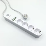 Power Socket Южная Корея Германия, Россия, Франция, Швеция Европейская европейская в стиле 4 -бит европейские правила, два грубого заглушки USB