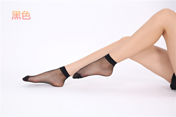 20 đôi tất mùa xuân và mùa thu của vớ lụa ngắn pha lê siêu mỏng vô hình trong suốt vớ chống móc lụa màu nữ vớ tất nữ cố thấp