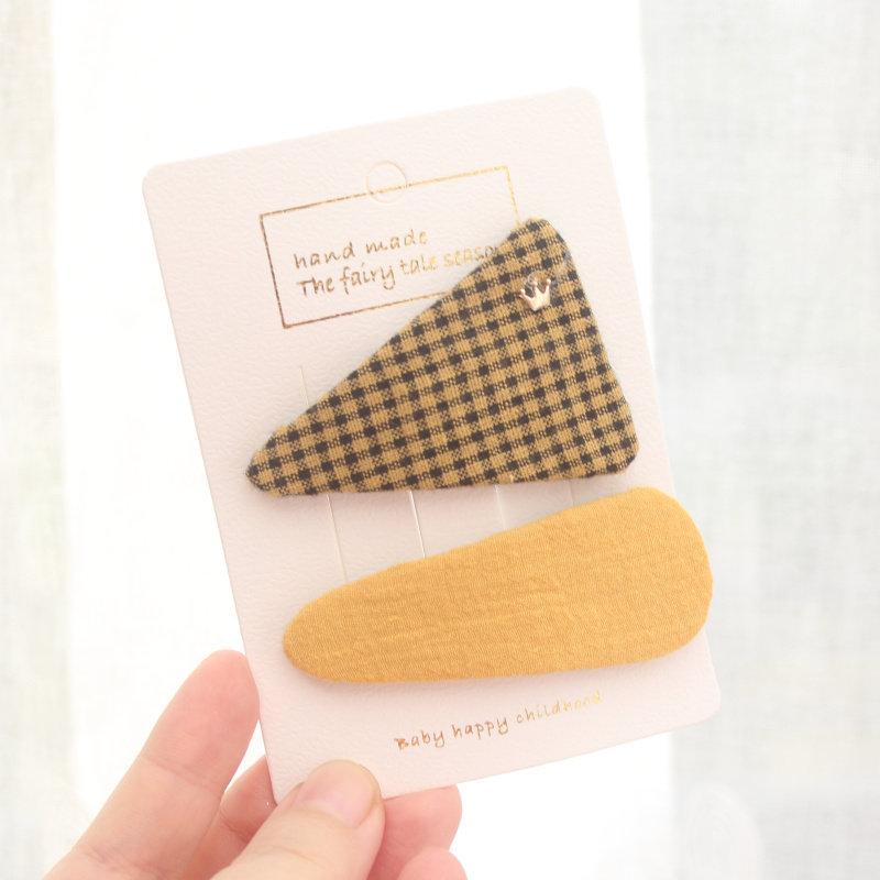 Parenting Head Accessories New Girl Cloth Plaid Hair Clip Baby South Korea Hairclip Children Hair Accessories