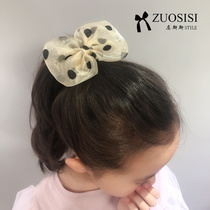 Zuos Korea tide boy hair accessories girl cute big bow Hairband childrens rubber band Princess headdress