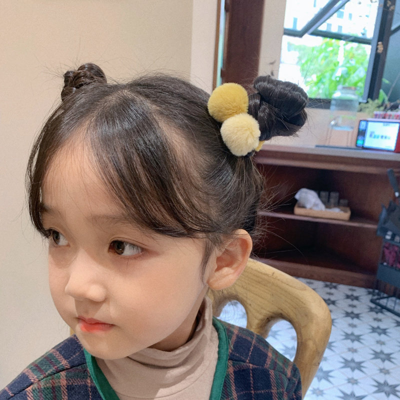Zuosisi zuosisi tide children's hair accessories girls cute ball hair ring baby hair ring cute department