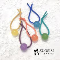 Summer bright color children candy color Hairband girls tie hair tie not hurt hair cute hair rope hair accessories