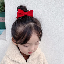 Red Bow Children Hairband Girls Korean Tide Accessories Leather Band Baby New Year Celebration Hair Accessories