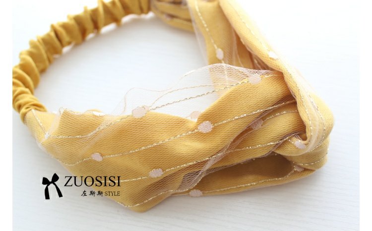 Zuosisi Hàn Quốc tính cách phụ huynh-con phụ kiện tóc thủy triều mẹ và con gái băng tóc lưới màu đỏ mũ chéo chéo tóc vàng hoang dã băng đô rửa mặt