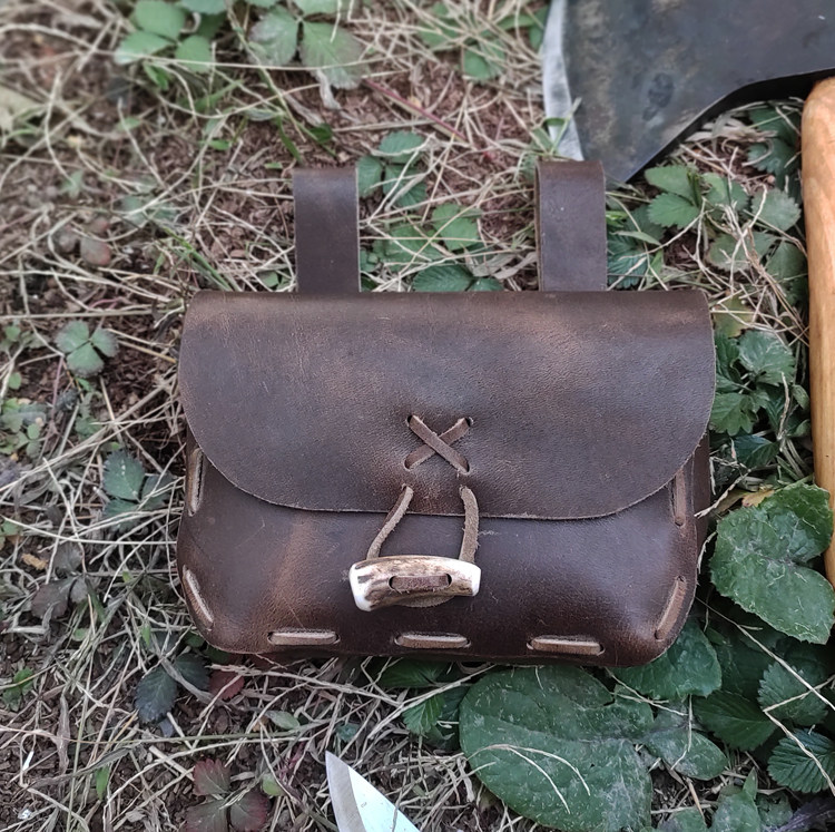 52bushcraft Outdoor Fire Seed Bag Fire Suede Bag Fire Sickle Containing Bungalow Leather Handmade