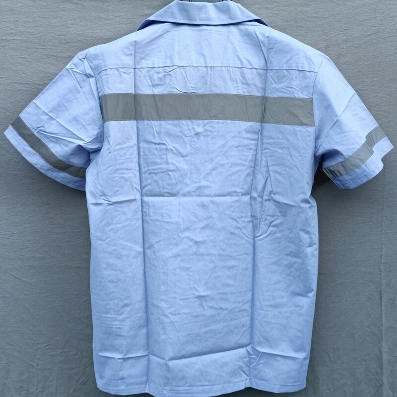 Railway Reflective Strip Blue Shirt Vehicle Depot Locomotive Depot Factory Maintenance Inspection Summer Shirt