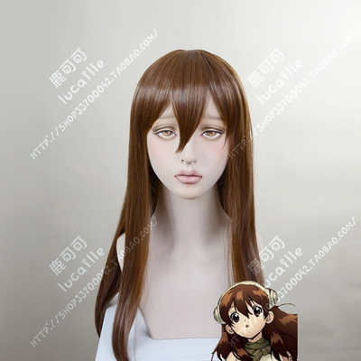 taobao agent Shinshiji Dr.Stone Xiaogawa Balu Tree Brown 60cm long straight hair female cosplay wigs