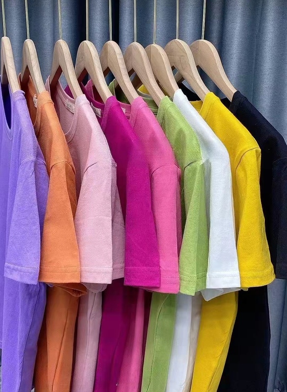 Summer Women's Pure Cotton Casual Printed Round Neck T-Shirt (Solid Color) Plain Short Sleeves Summer Women's Pure Cotton Casual Printed Round Neck T-Shirt (Solid Color) Plain Short Sleeves