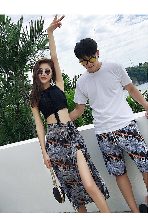Cặp đôi đồ bơi nữ chia ba mảnh Hàn Quốc suối nước nóng nhỏ thơm gợi cảm thon gọn phù hợp với đồ bơi kỳ nghỉ phẳng 	bộ đồ đôi đi biển