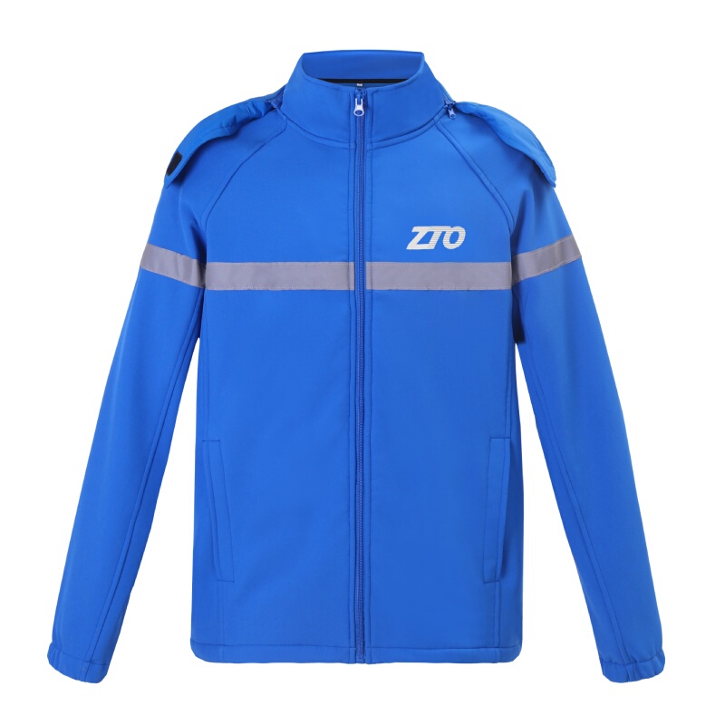 Zhongtong Headquarters Express Jacket Work Clothes Spring Autumn Warm Men's Windproof Fleece Liner Reflective Jacket