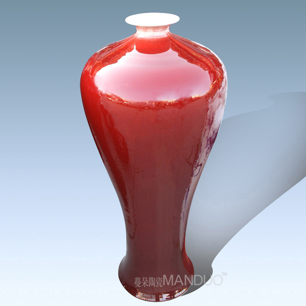 Jingdezhen high - grade large vases, 40, 50, 100 CM big hong mei vase LangHongMei bottles of high temperature porcelain