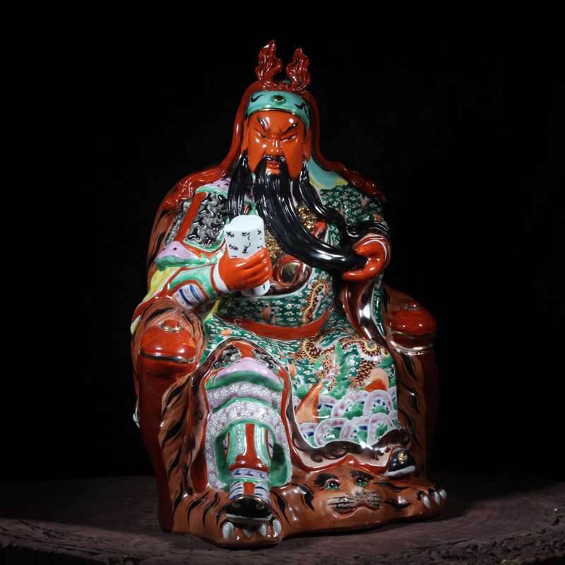 Seat reading the duke guan porcelain statute statute duke guan wen wen guan gong characters night like the spring and autumn period and the porcelain