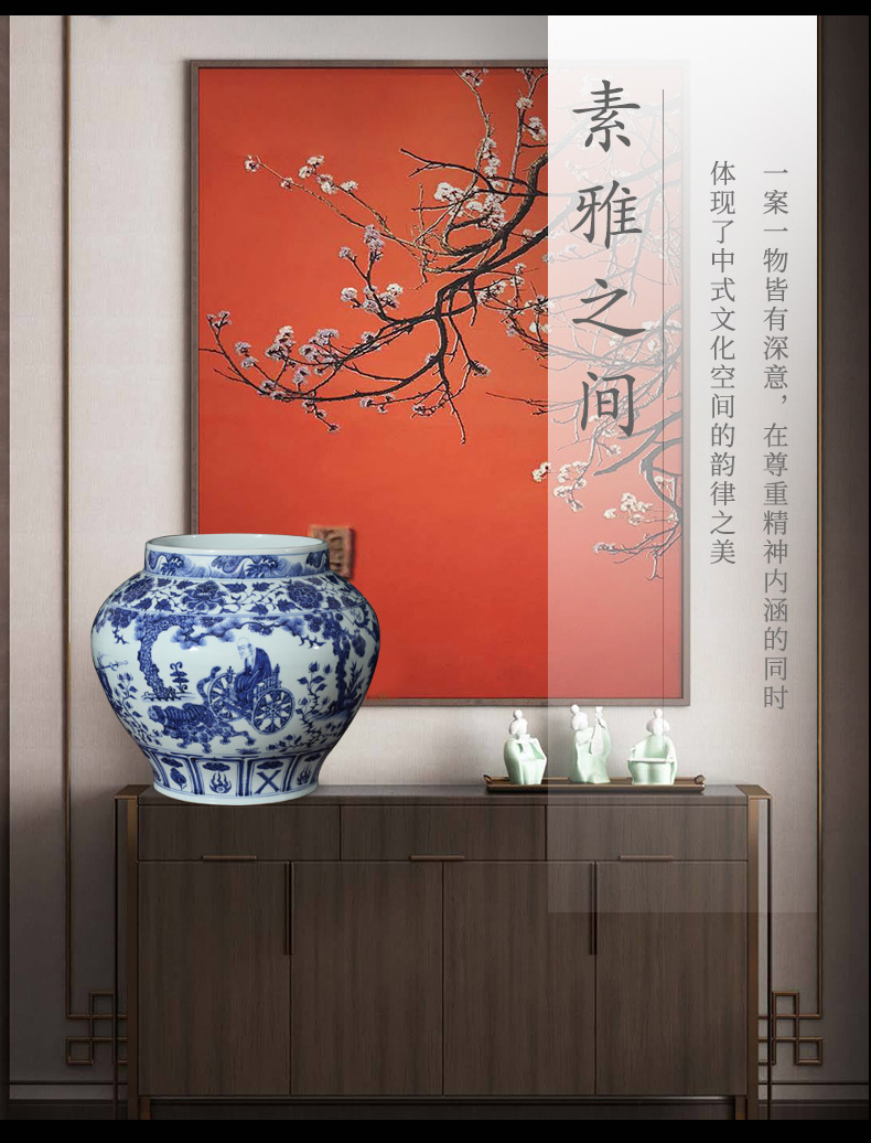 Jingdezhen high imitation of yuan blue and white guiguzi down to the bottom of the large pot of high - quality goods high imitation of the ancients yuan blue and white guiguzi as cans