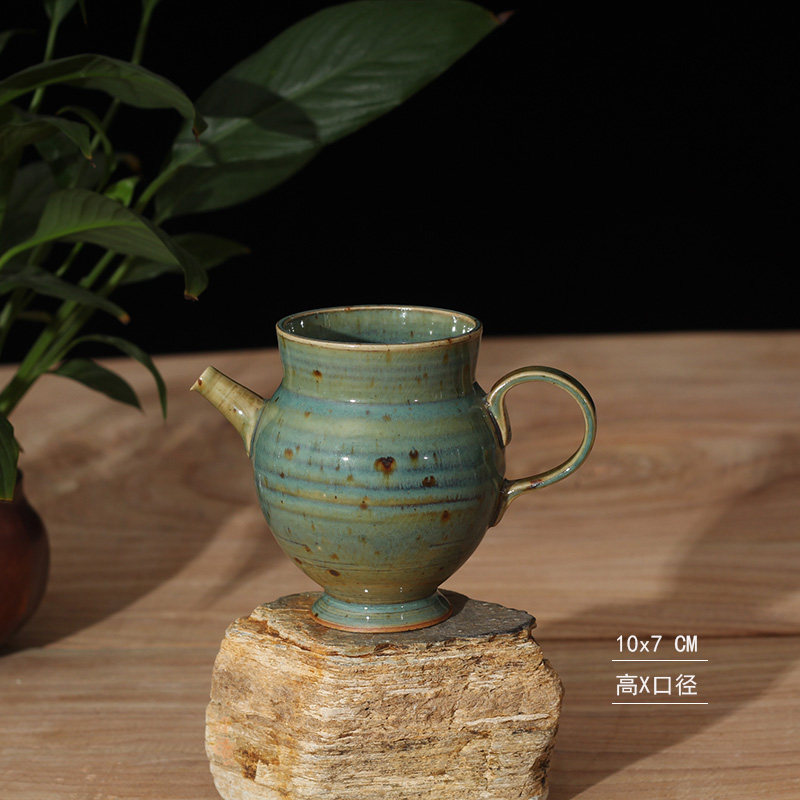 景德镇欧式花纹瓷器把手壶花瓶瓷器欧式花纹瓷器柄手奶瓶壶 景德镇名瓷在线