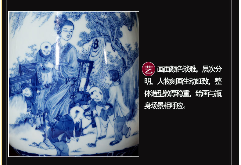 Jingdezhen water - wave China general auspicious hand - made porcelain tea pot cover China general tank cover tank