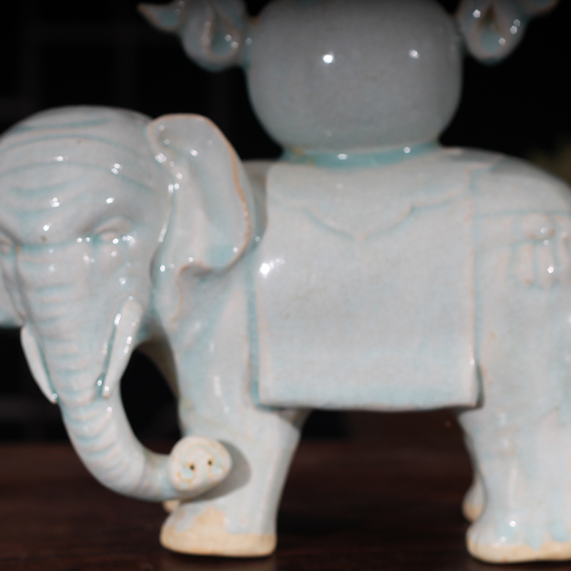 Jingdezhen blue and white elephant China hanging lucky elephant China hanging blue and white porcelain decoration