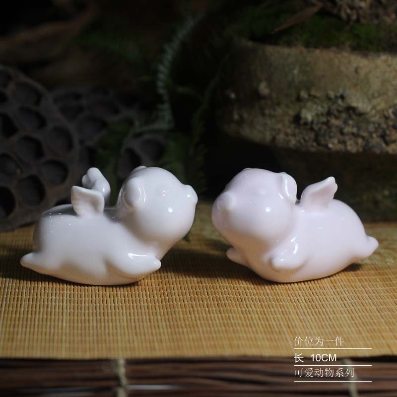 Panda rabbit elephant cow tiger snake horses sheep rabbit chicken dog pig cat zodiac monkey porcelain porcelain furnishing articles