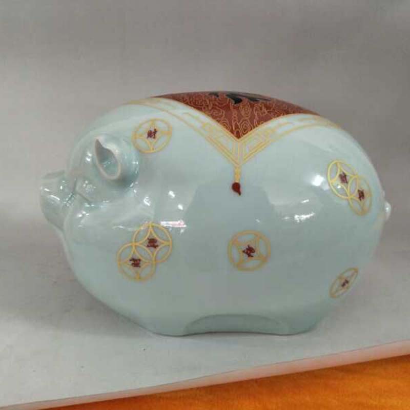 Pig Pig, lovely porcelain porcelain jingdezhen porcelain its decoration Pig lovely porcelain ceramic Pig furnishing articles