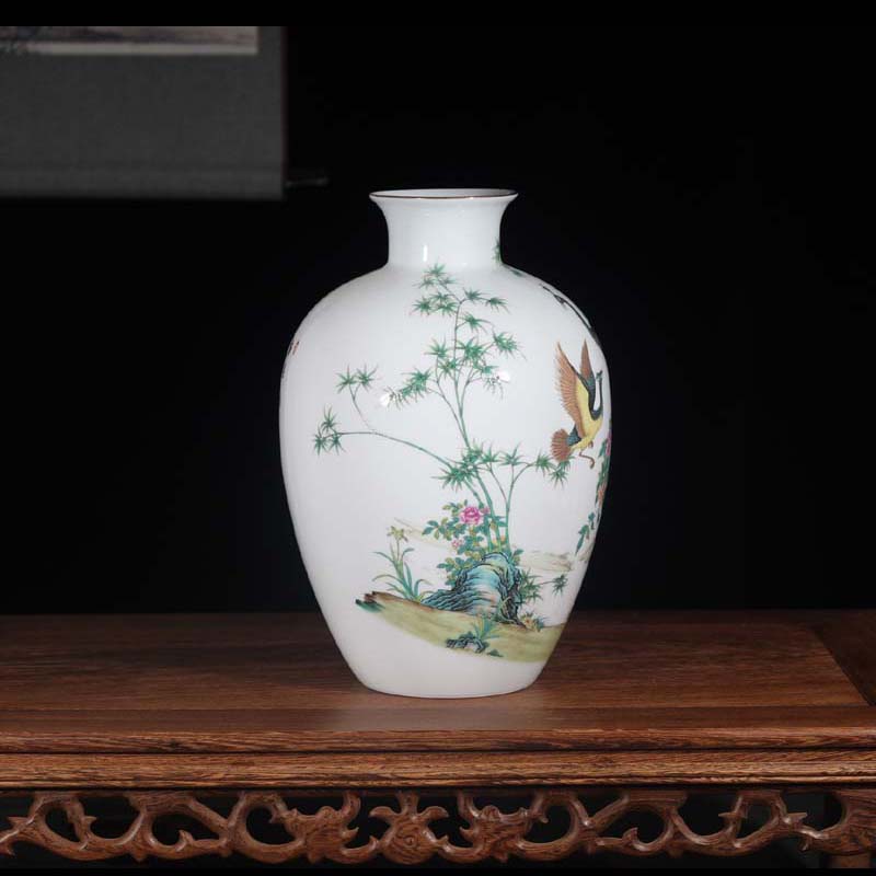 Jingdezhen phoenix vase colorful decorative porcelain ceramic furnishing articles furnishing articles sitting room reveals ark, new vase