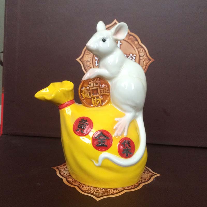 Jingdezhen ceramic rooster color porcelain rooster hen rooster furnishing articles auspicious rooster ceramic porcelain