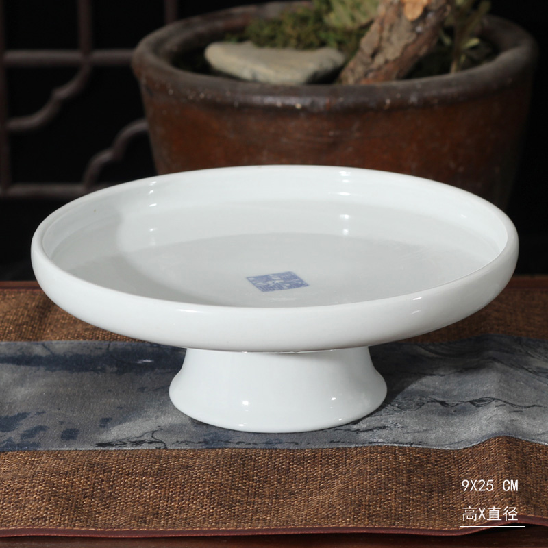 Jingdezhen celadon art propitious grain machine fruit bowl for green porcelain plate temple home furniture accessories