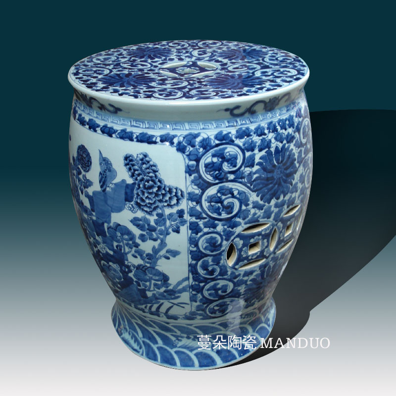 Jingdezhen porcelain who hand - made of hand - made porcelain garden porcelain who classical culture blue who