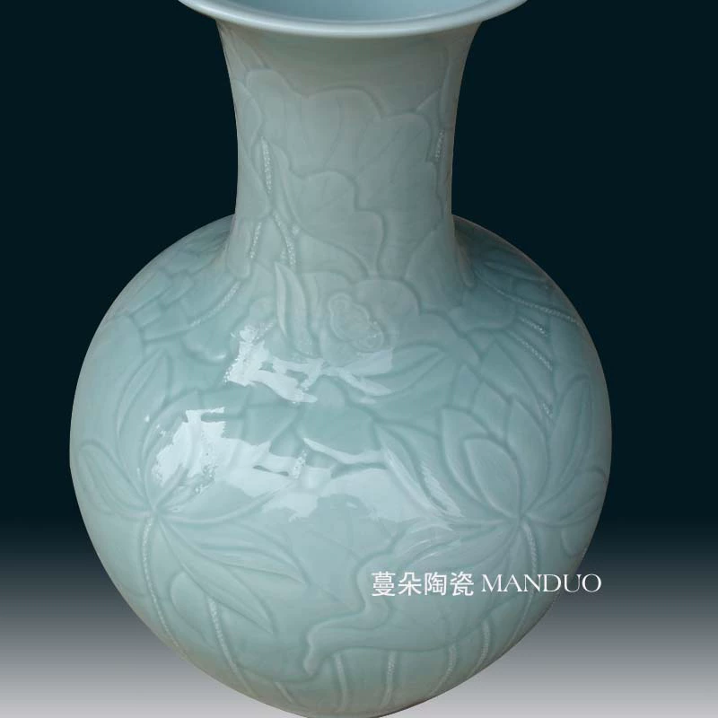 Jingdezhen kiln general orange blue cans of soft adornment display general general warm pot