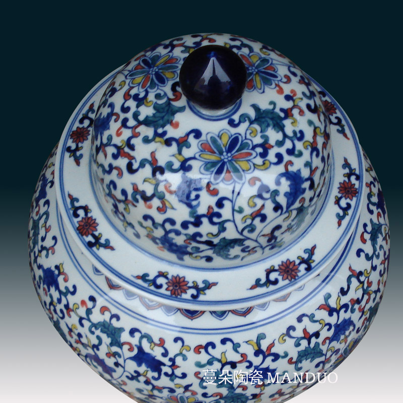 Jingdezhen general colorful porcelain pot elegant high - grade general general 40-100 cm can display as cans