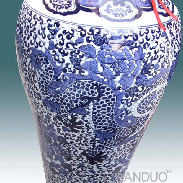 Tendril flower jingdezhen ceramic hand-painted porcelain vase vase of large banquet figure preaching figure