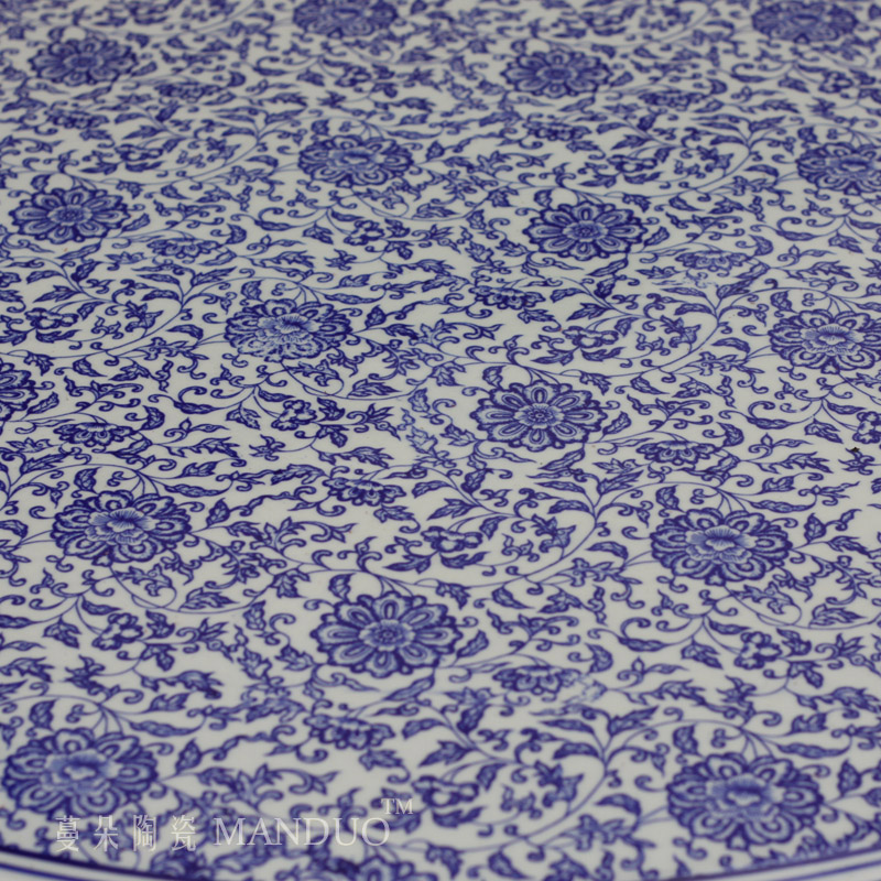 Classical ancient wind lotus flower tattoo art porcelain table table who suit high - grade anti - corrosion is prevented bask in culture