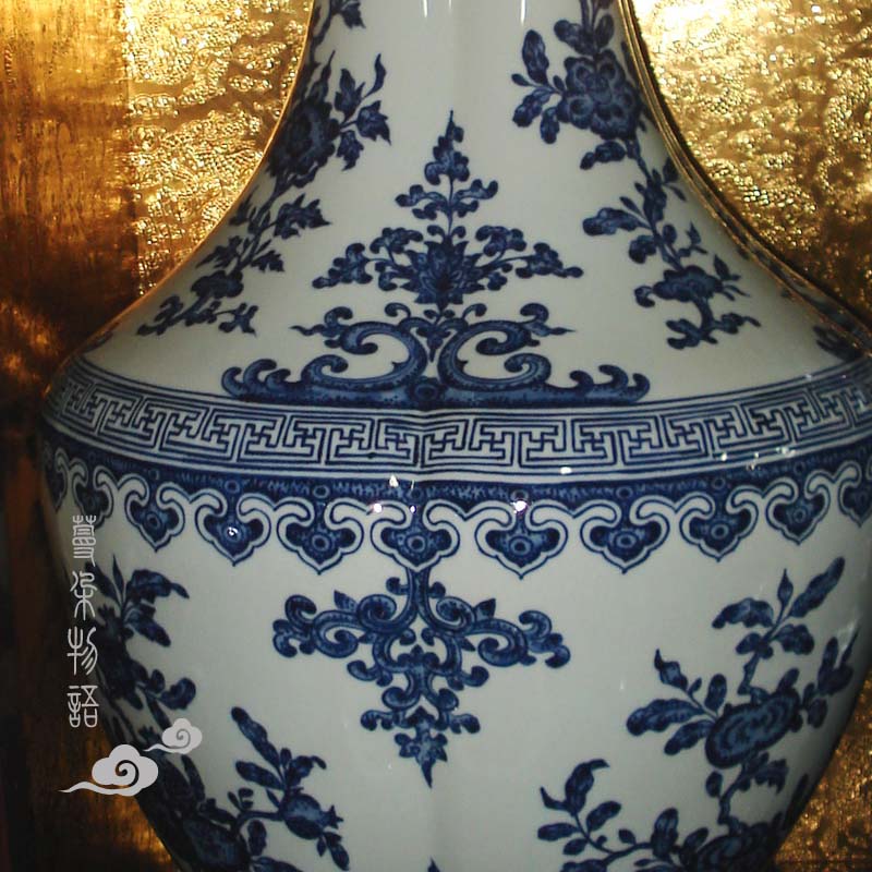 Jingdezhen painting melon leng porcelain vases qianlong painting display melon melon leng shape porcelain vase