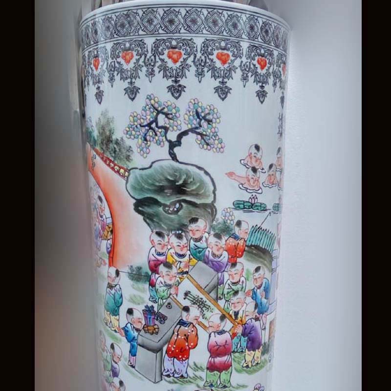 Jingdezhen hand - made enamel vase sitting room adornment that occupy the home furnishing articles of high - grade ceramic vase quiver