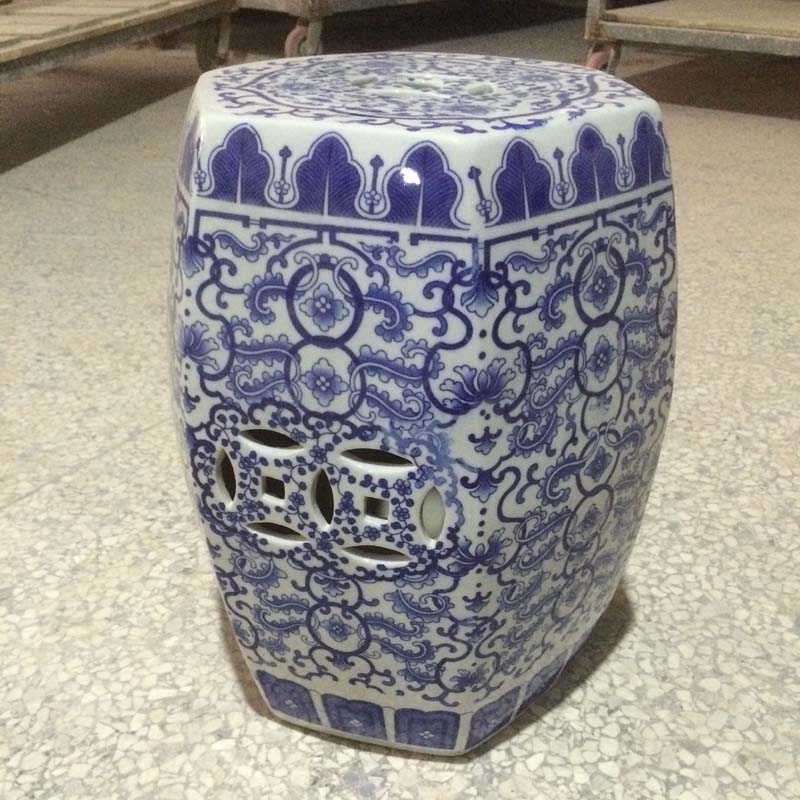 Jingdezhen ceramic hexagonal polygon classical porcelain who archaize ceramic porcelain who garden who